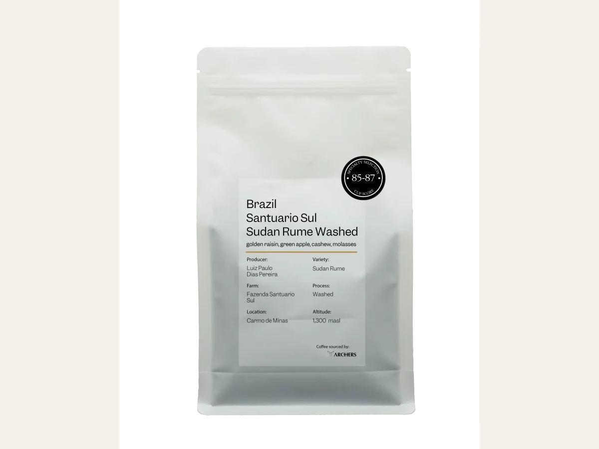 Brazil - Santuario Sul Sudan Rume Washed coffee bag