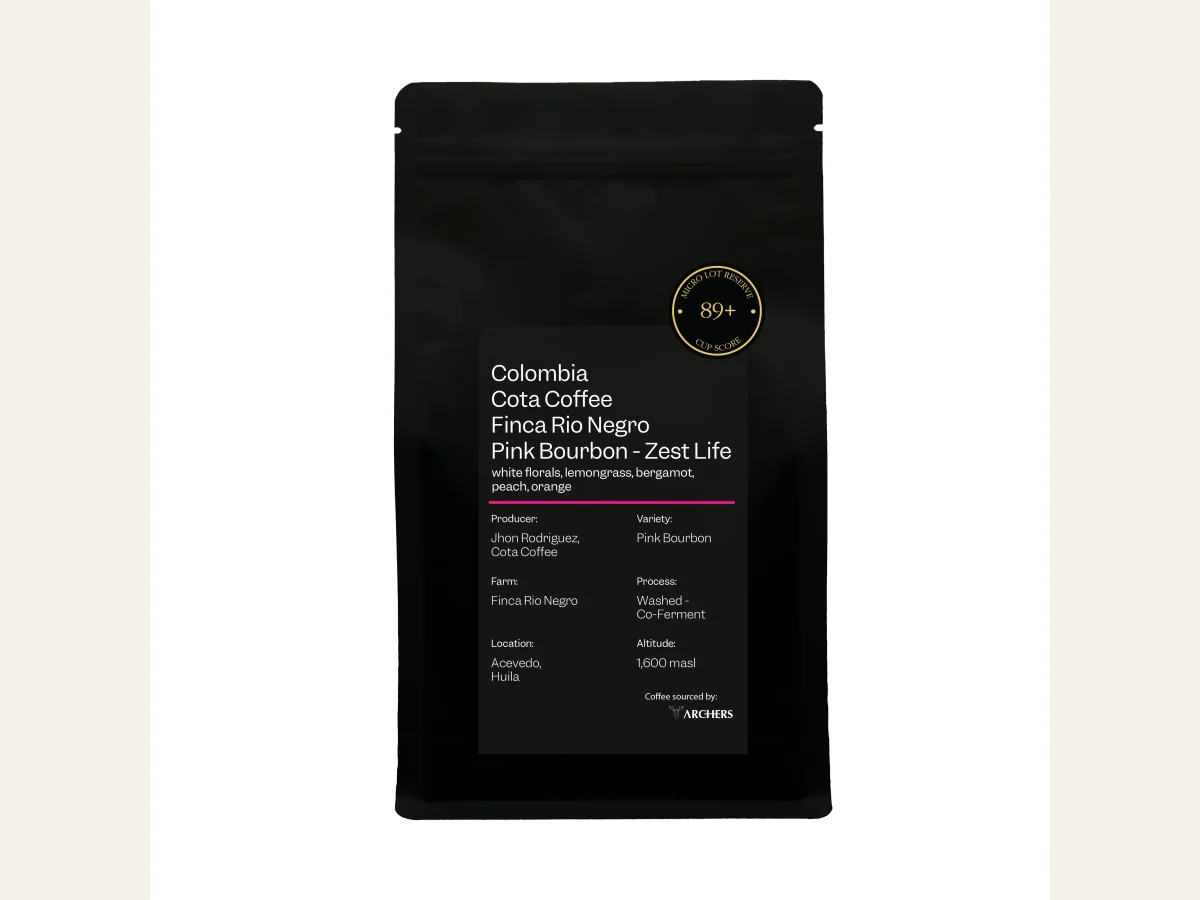 Colombia - Cota Coffee Finca Rio Negro Pink Bourbon - Zest life coffee bag
